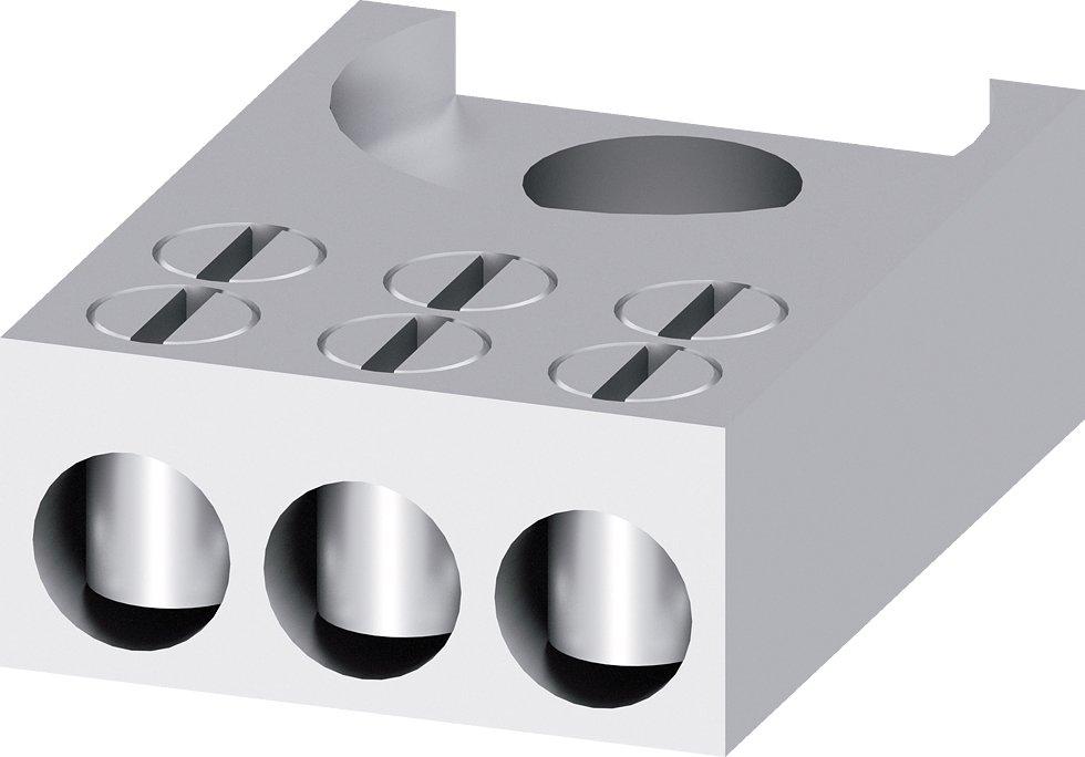 3NP1933-1BE10, Dreifachklemme 3x 2,5 - 16mm2, für Baugröße NH00 mit Schraubanschluss, Zubehör