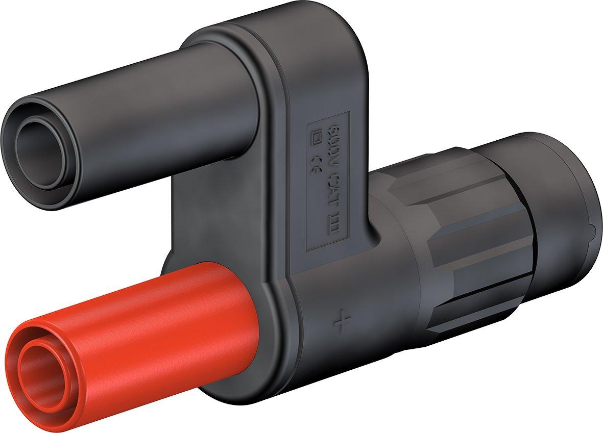 XM-BB/4, 4 mm zweipoliger Adapter mit BNC-Stecker schwarz