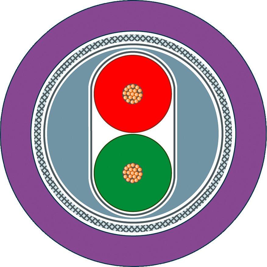 6XV1831-2L, PB FC Leitung,2 x ohne,Schleppkette,PUR,robust