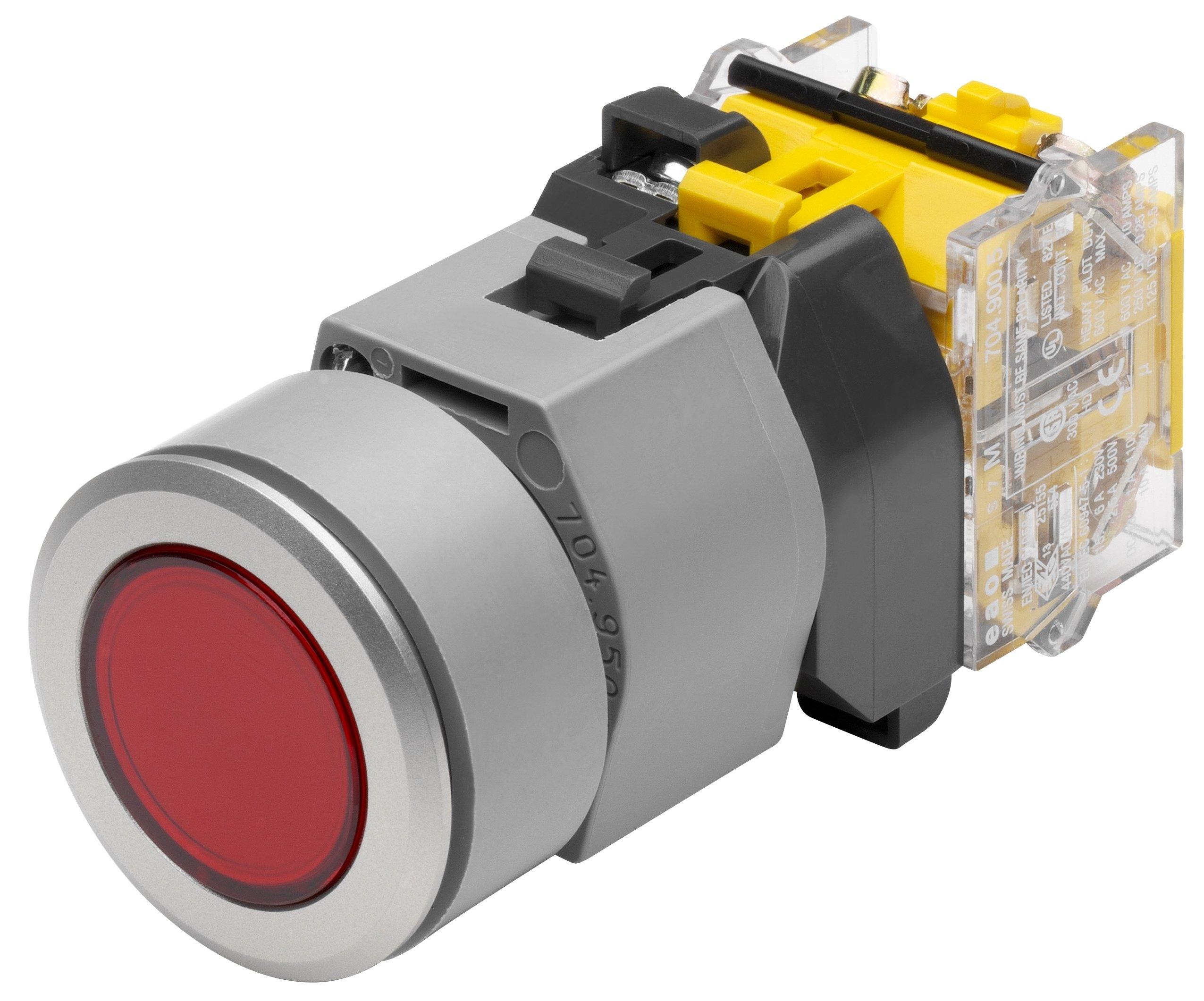 704.032.718, Leuchtdrucktasten-Vorsatz flachen Einbau natur/klar I D35 SCH