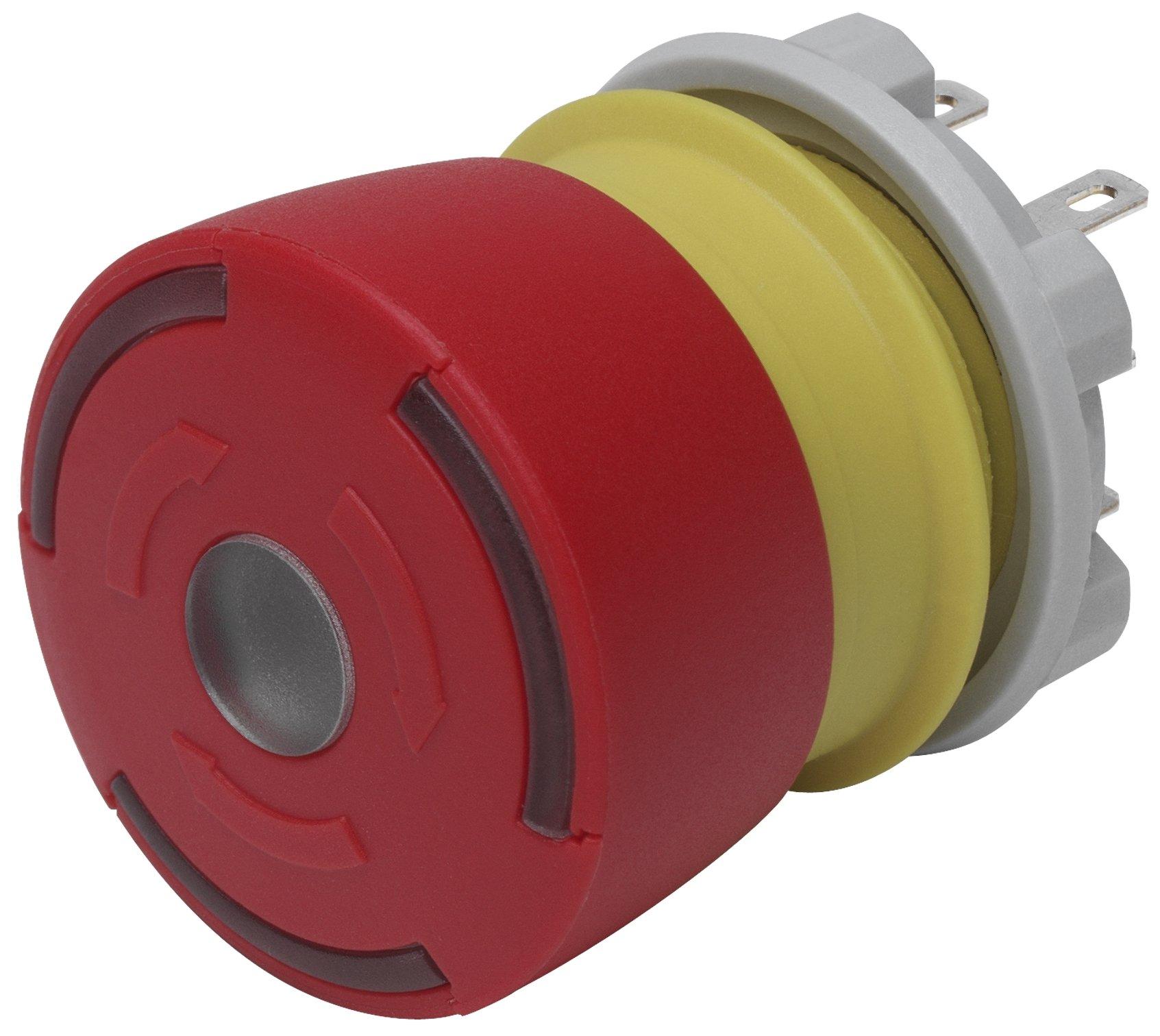 84-5040.0020, Not-Aus 2Ö Löt/Steck unbel. Ring schwarz