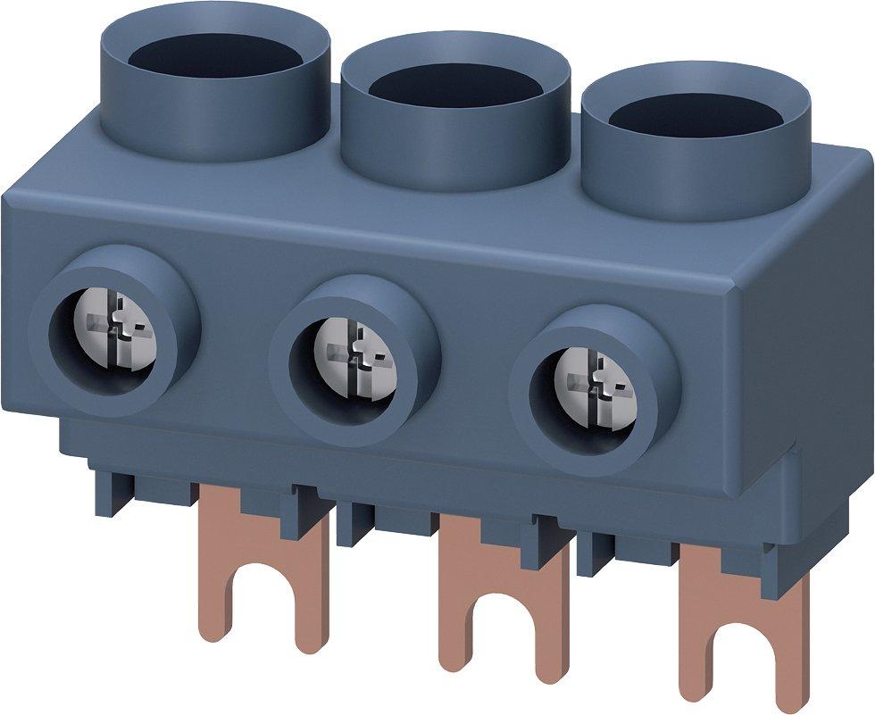 3RV2925-5AB, 3Ph.-Einspeiseklemme für 3Ph.-Sammelschienen, Anschluss von oben, S00/S0