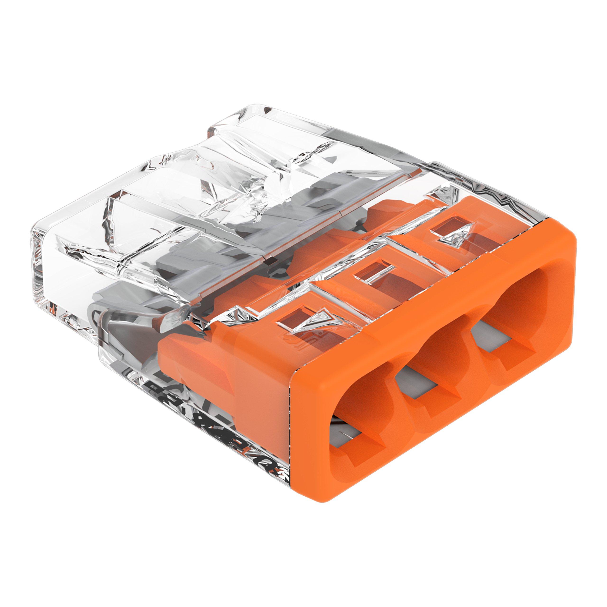 2273-203, Verbindungsklemme zum Stecken,für eindrähtige Leiter,max. 2,5 mm²,transparent