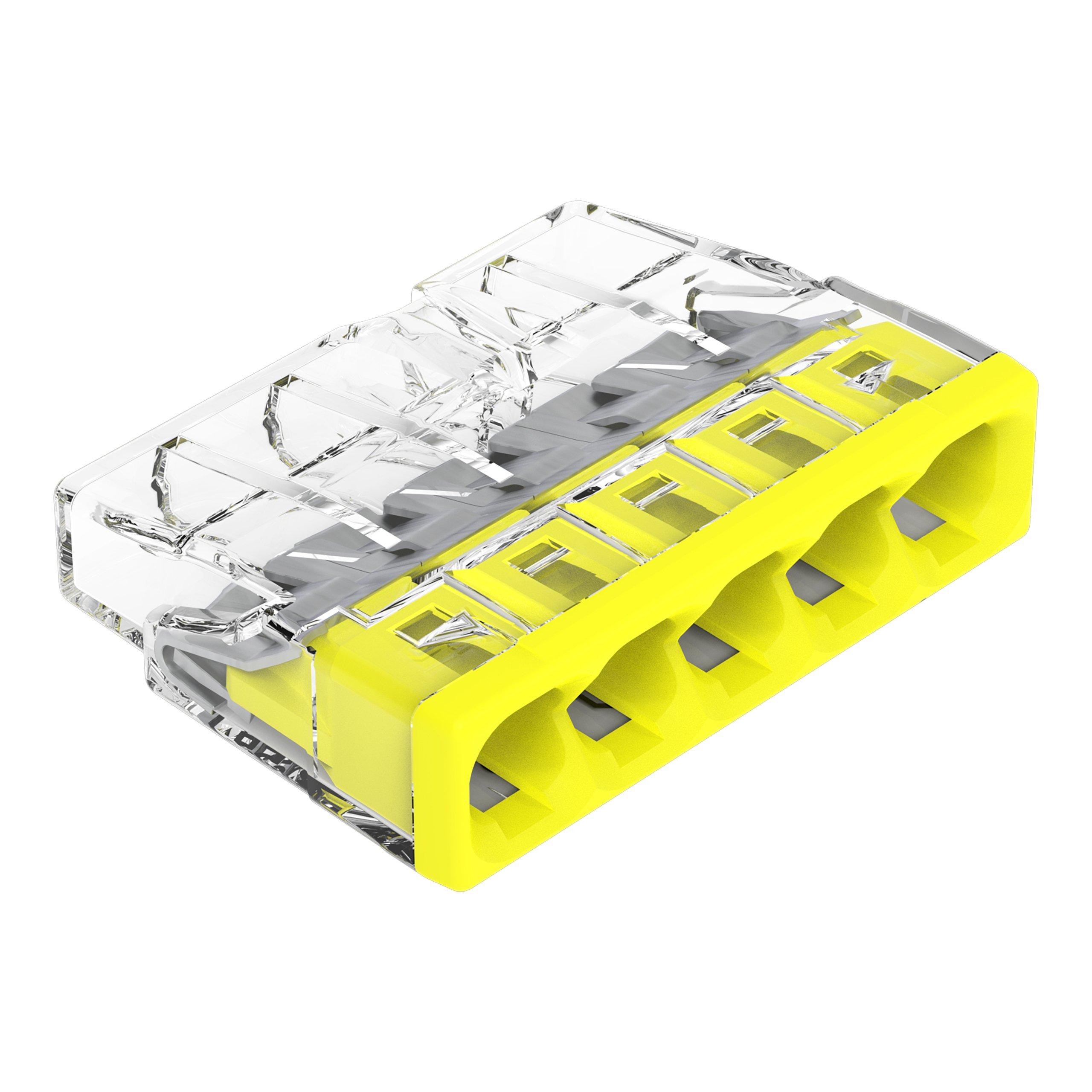 2273-205, Verbindungsklemme zum Stecken,für eindrähtige Leiter,max. 2,5 mm²,transparent