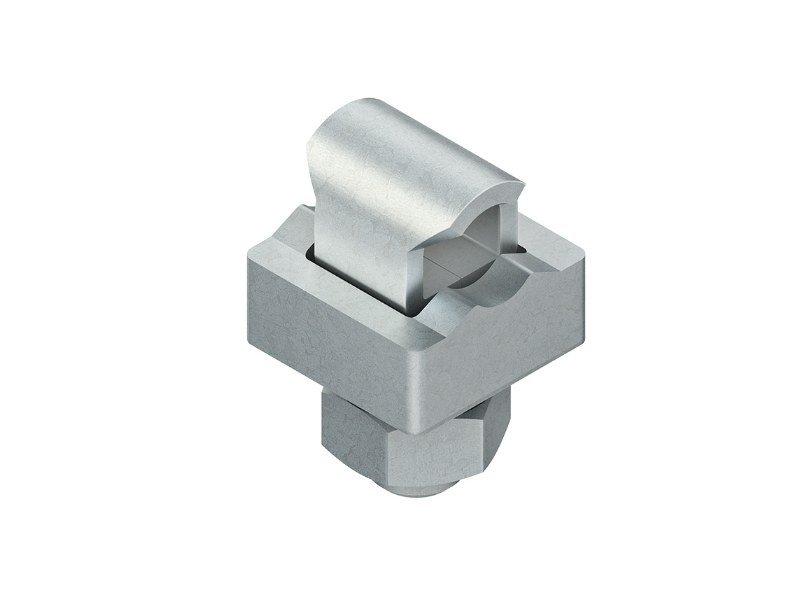 HAKK1-D, Anschlussklemme für Staberder, M10, einfach, für Rundleitern Ø 8-10 mm, Zinkdruckguss