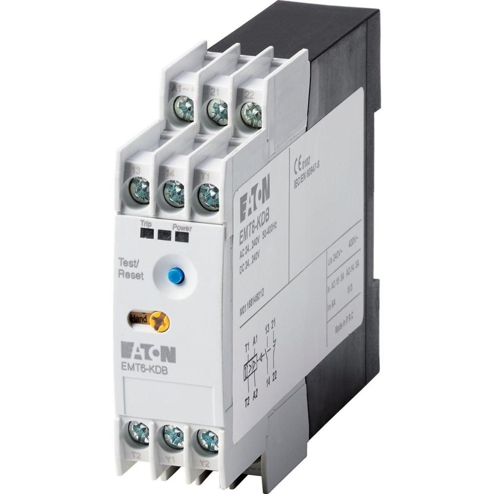 EMT6-KDB, Thermistor Überlastrelais für Maschinenschutz, 1S+1Ö, 24-240VAC/DC, mit Wiedereinschaltsperre