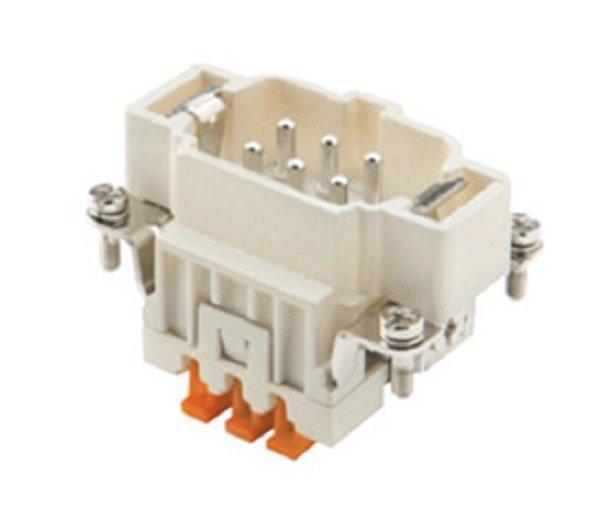 CSHM 06, Stifteinsatz, Gr.44.27, 6P+PE, Silber, SQUICH, 16A, 500V