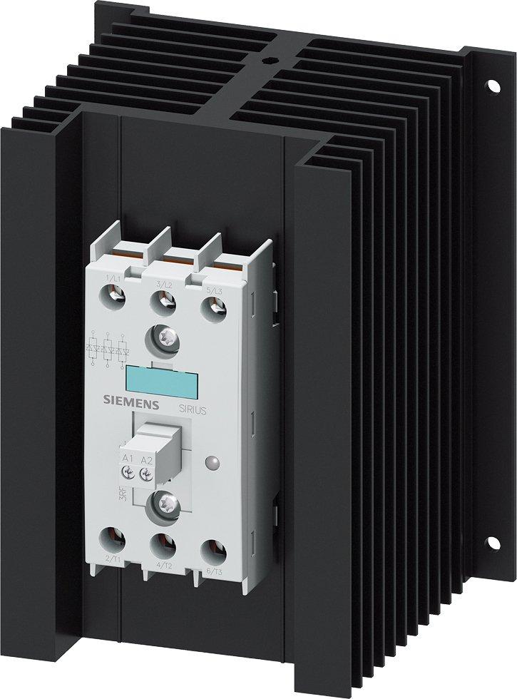 3RF2450-1AC55, Halbleiterschütz 3RF2, 3-ph. AC51 50A 48-600V/230V AC3-Phasen gesteuert