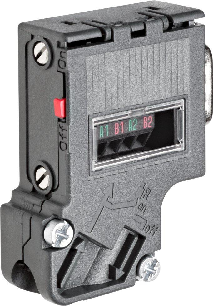 6ES7972-0BA42-0XA0, SIMATIC DP PROFIBUS-Stecker RS 485, Schraube, ohne PG-Buchse, 35°