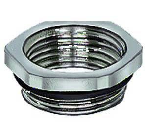 REM-M, M25/M20, Gewindereduzierung, Messing vernickelt, Außengewinde M 25 x 1,5 / Innengewinde M 20 x 1,5