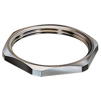 GM-M, M10, Gegenmutter, Messing vernickelt M 10 x 1,0