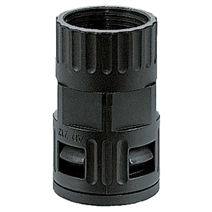 RQG2-P, AD15,8-PG11, Kunststoff-Schnellverschraubung gerade für Wellschlauch, schwarz, PG Innengewinde, hochdichtend, AD 15,8, PG 11