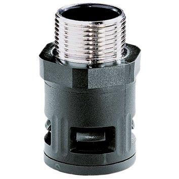 RQGK-M, AD28,5-M32, Kunststoff-Schnellverschraubung gerade, mit PG Messingaußengewinde für Wellschlauch, schwarz, hochdichtend, AD 28,5, M 32 x 1,5