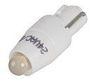 L2x4,6-24UW, Leuchtdiode W2x4,6d ultrahell weiß mit Einweggleichrichter für 24V AC/DC (7/14mA)