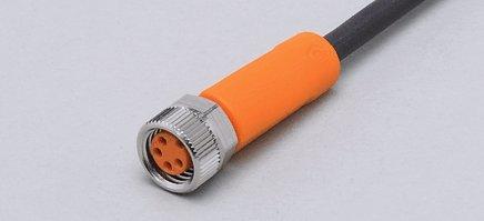 ADOGF040MSS0010H04, Anschlusskabel mit Buchse, Betriebsspannung < 50 V AC, 10 m, PUR, Gehäusewerkstoffe Gehäuse: TPU orange, Dichtung: FKM, IP 65, IP 67, IP 68, IP 69K, S