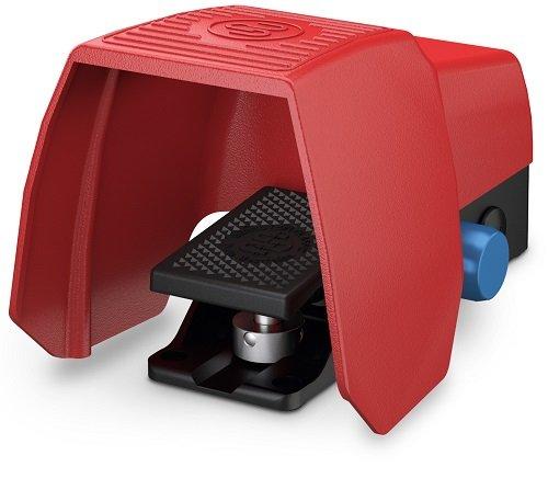 F1-SU1ZCA2ZDR UN, Fußschalter Metall; 1-pedalig; mit Unfallschutzhaube; Pedal: 3 Ö/1 S; mit Sicherheitsrastung und Handentriegelung
