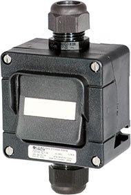 GHG  273 4000 R0007, Ex-Installationsschalter 16 A für Zone 1/21, Taster 2-polig, 2 x M25, direkte Gehäusebohrung, Verschraubung(en): 2 x M25, 8 mm - 17 mm Polyamid