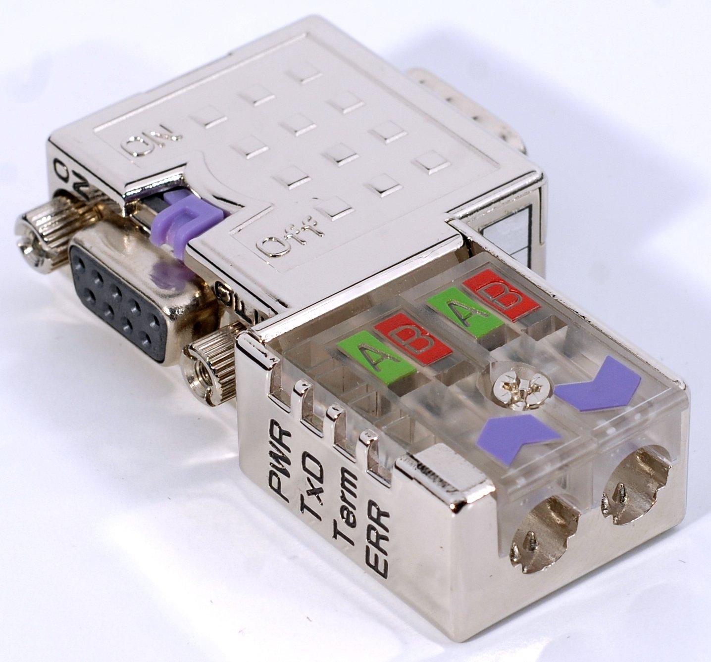 972-0DP10, PB_DP-Stecker_90° 12MBit,PG-Bu Diagn.LEDs,schaltb.Abschlußwid