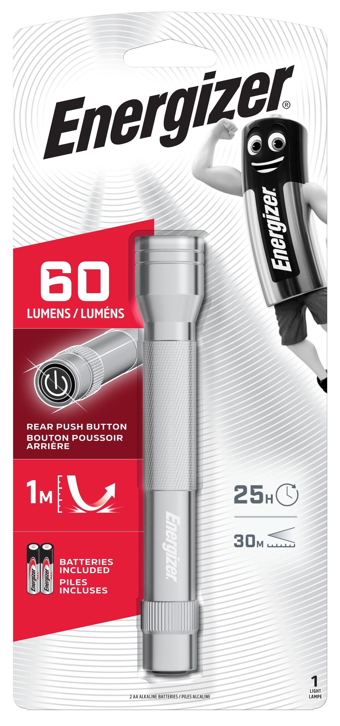 Value Metal 2AA, Taschenlampe Metal Light LED inkl. 2xAA, 50 Lumen 36m Reichweite 1er Blister
