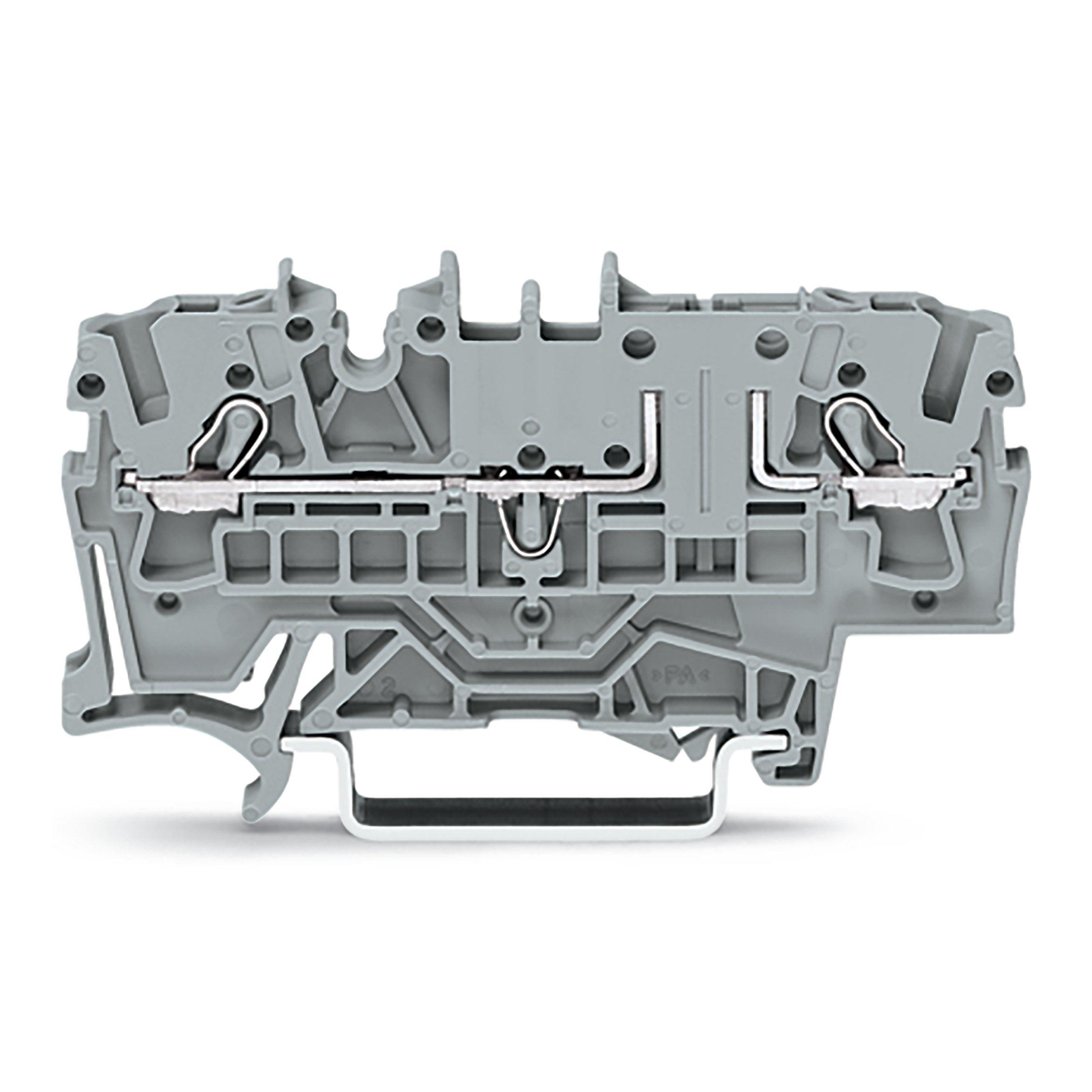 2002-1661, 2-Leiter-Basisklemme 2,5 mm² grau