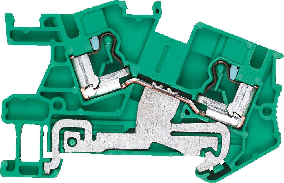 8WH6001-0CG07, PE-INSTA-Durchgangsklemme 4 mm2, 6,2mm Breite grün-gelb