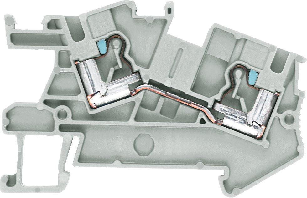8WH6001-0AG00, Klemme, iPo-Steckanschluss, Installationsklemme, Durchgangsklemme, 4 mm², grau