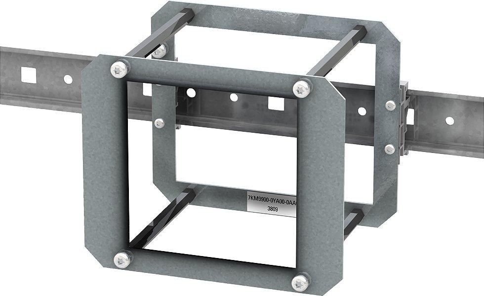 7KM9900-0XA00-0AA0, Adapter für Hutschienenmontage, Display nach vorne gerichtet, für 7KM PAC
