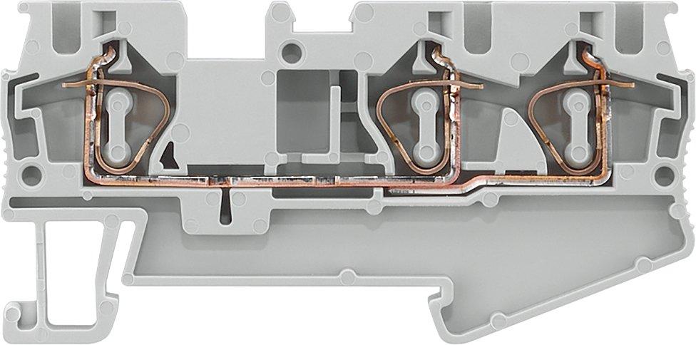 8WH2003-0AG00, Durchgangsklemme mit Zugfederanschluss, 3 Anschlussstellen
