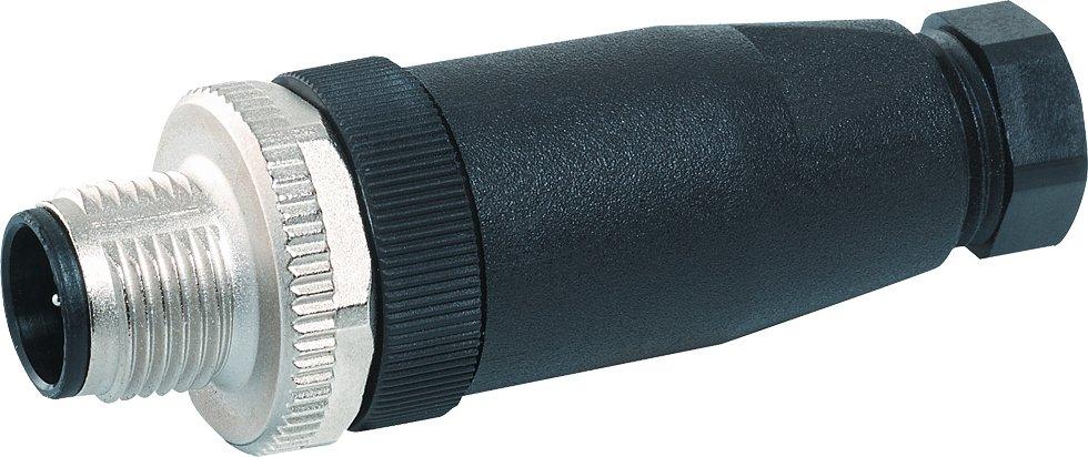3RK1902-4BA00-5AA0, M12-Stecker, gerade, Schraubanschluss, max. 0,75 mm2, 5-polig, A-kodiert, max. 4 A