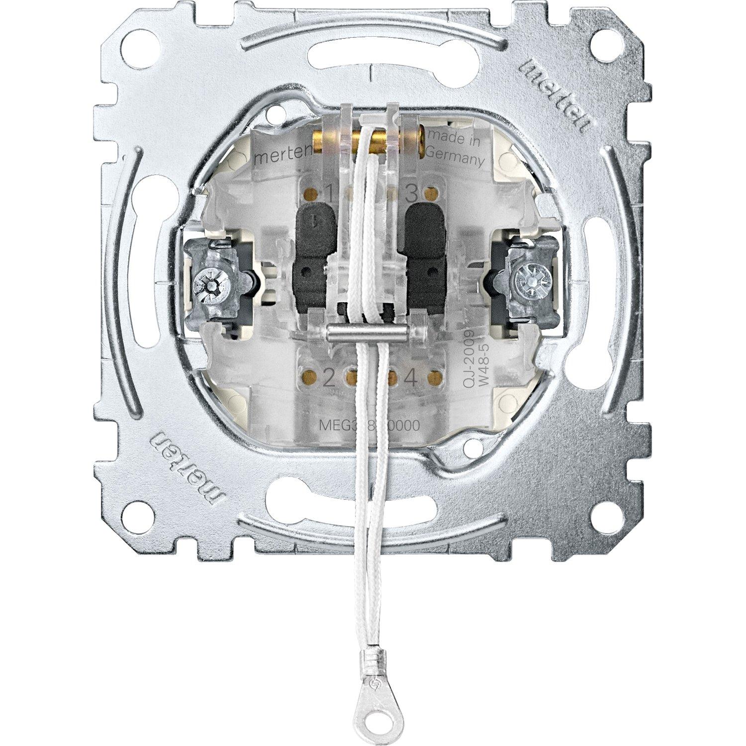 MEG3182-0000, Zug-Ausschalter-Einsatz, 2-polig, 10 AX, AC 250 V, Steckklemmen