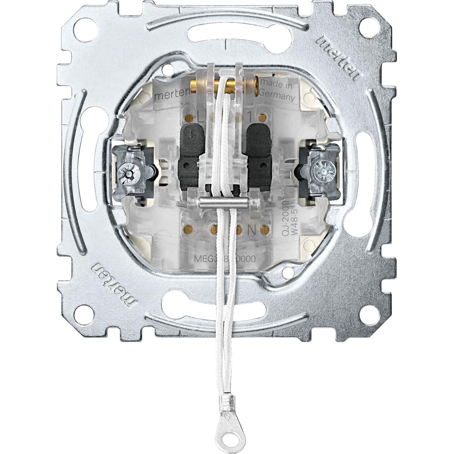 MEG3184-0000, Zug-Taster-Einsatz mit separatem Meldekontakt, Schließer 1-polig , 10 A, AC 250 V, Steckklemmen