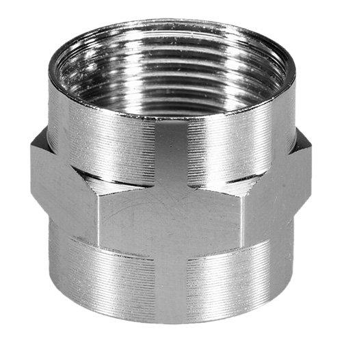 VBM-M, M16, Verbindungsmuffe metrisch zu metrsch, Messing vernickelt, 2 x M 16 x 1,5