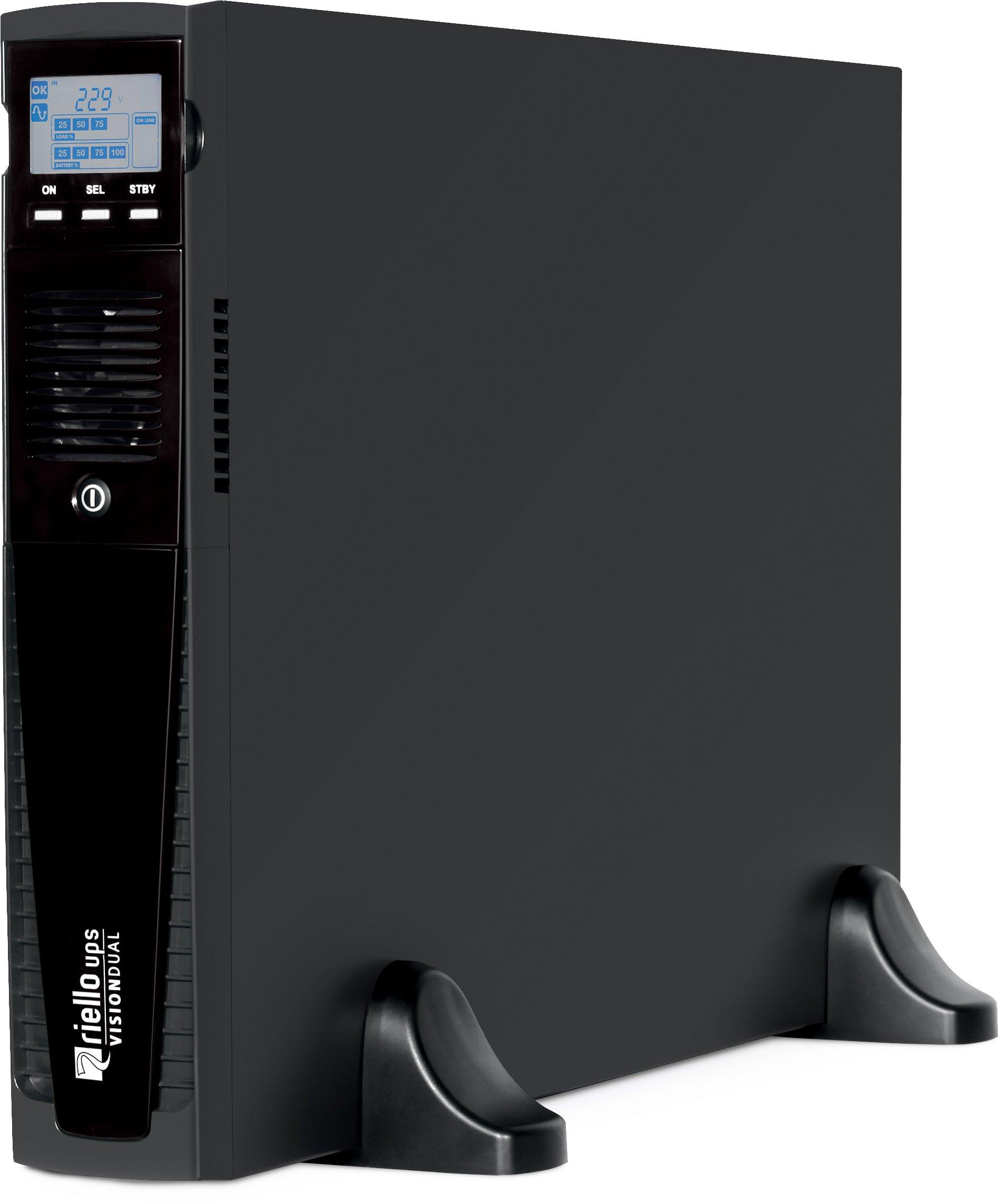 VSD 3000-5, 3000VA Line-Interaktive USV-Anlage, Überbrückungszeit bei 100% / 70% / 50% Auslastung: 5 Min./ 9 Min./ 15 Min. (Typ VI-SS-311 nach IEC 62040-3) mit LC
