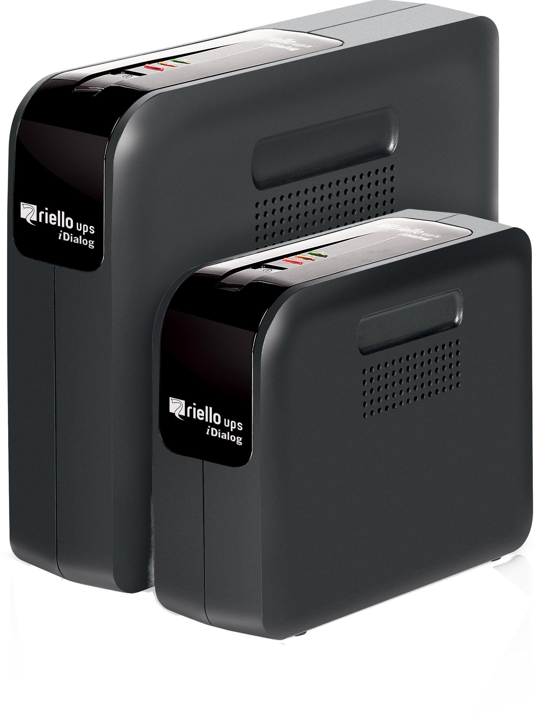 IDG 600, 600VA offline USV-Anlage, Überbrückungszeit bei 100% / 70% / 50% Auslastung: 4 Min./ 7 Min./ 13 Min. (Typ VFD-SY-311 nach IEC 62040-3) mit 4 IEC Steck