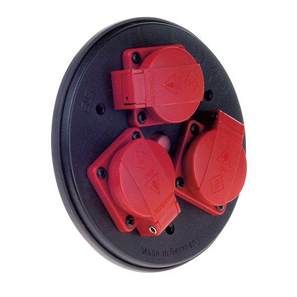 910.105, Steckdoseneinsatz 3fach m.Deck el