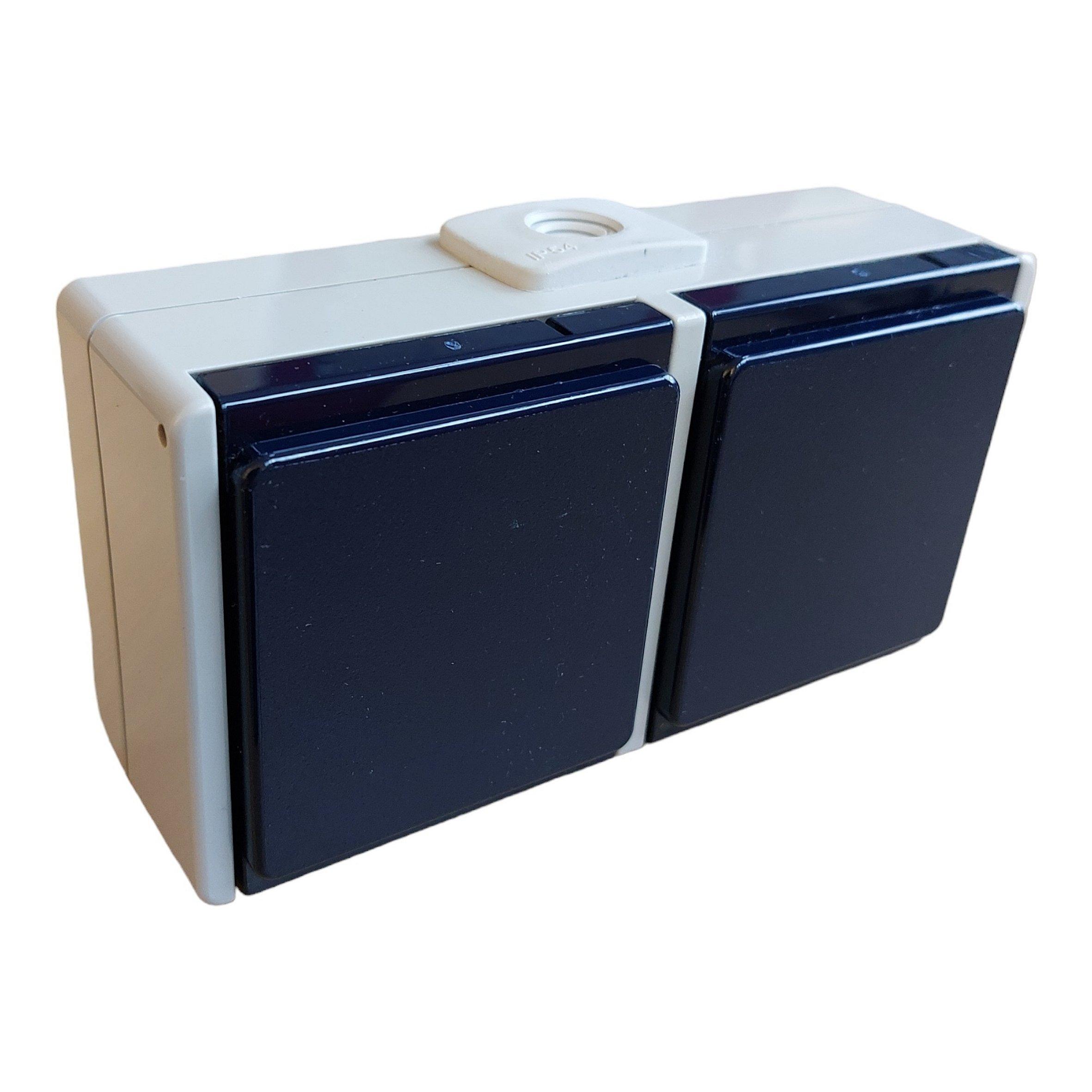 HFRSTD2 WAAGR IP54, 2-fach Steckdose waagerecht