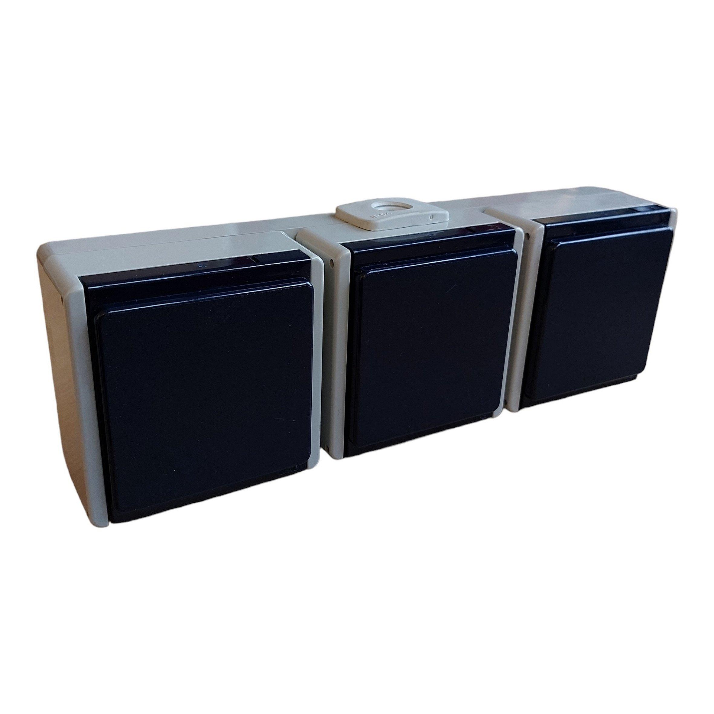 HFRSTD3 WAAGR IP54, 3-fach Steckdose waagerecht