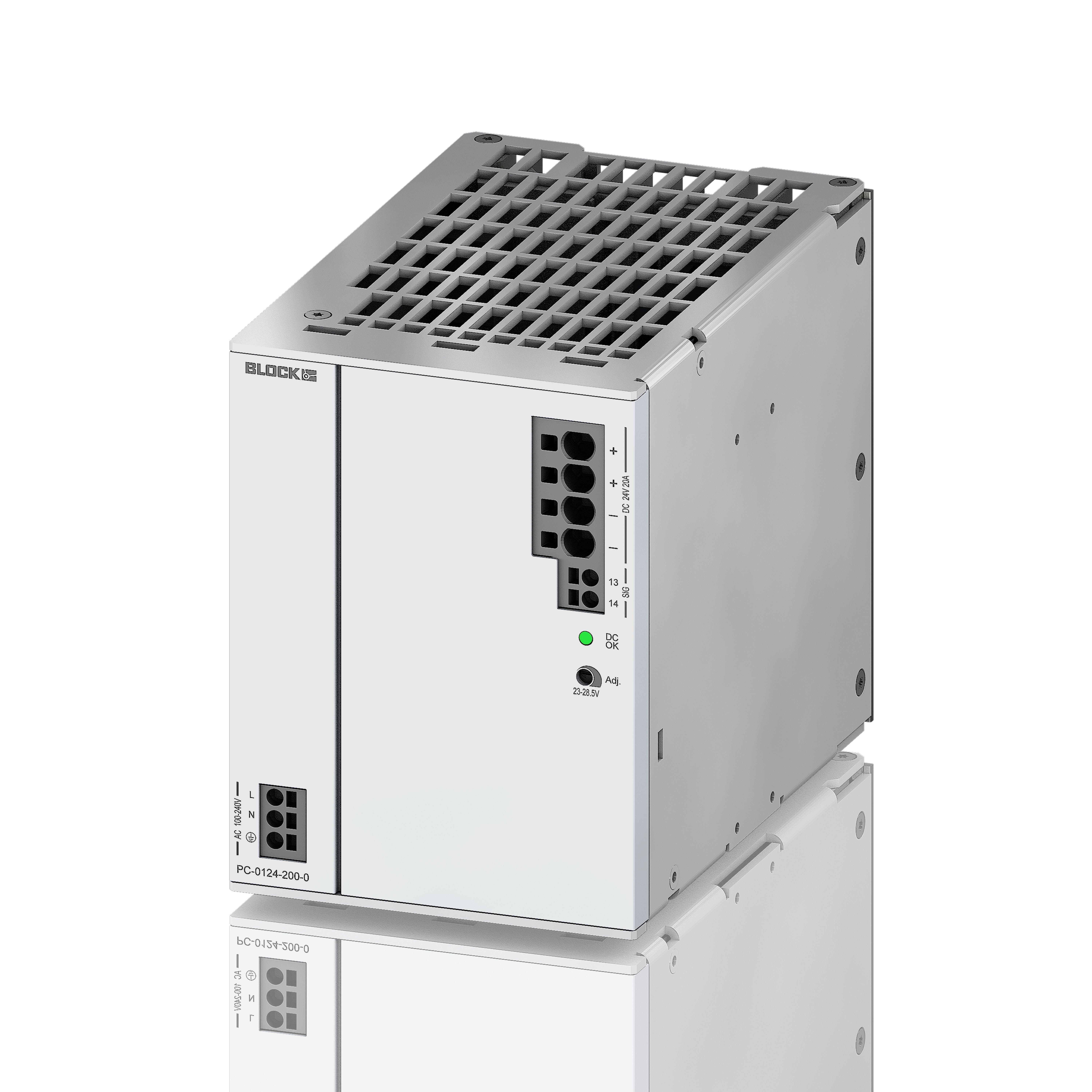 PC-0124-200-0, Schaltnetzteil • 1ph • IN: 100-240 Vac • OUT: 24 Vdc 20 A