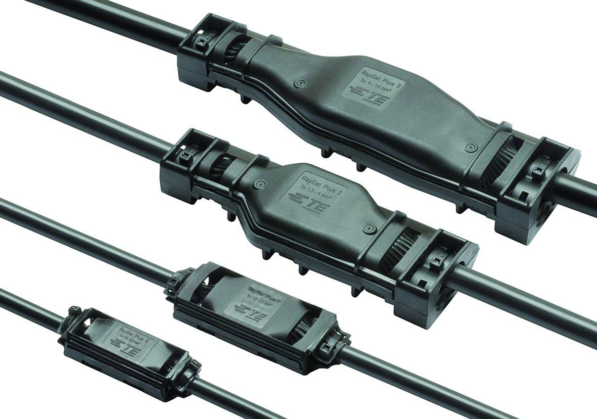 HRayGel Plus 1, PowerGel gefüllte Verbindungs- und Abzweigmuffen für Mehrleiter-Kunststoffkabel bis 0,6/1 kV Hauptkabel: 3-5 x 1.5-2.5 mm2 (1 x 10-50) Abzweigkabel: 3-5 x 1.5mm2 (1 x 10-16) Verbinderb