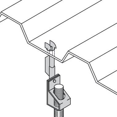 NH083-AM8T, Profildeckenbefest. + Stangenbefest. mit M8