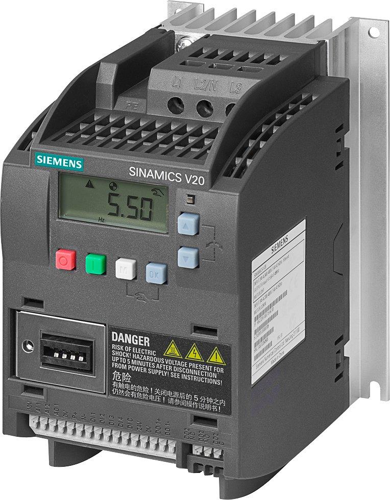 6SL3210-5BE17-5CV0, SINAMICS V20, 3 AC 380-480 V, 0,75 kW, IP20 / UL open type, FSA