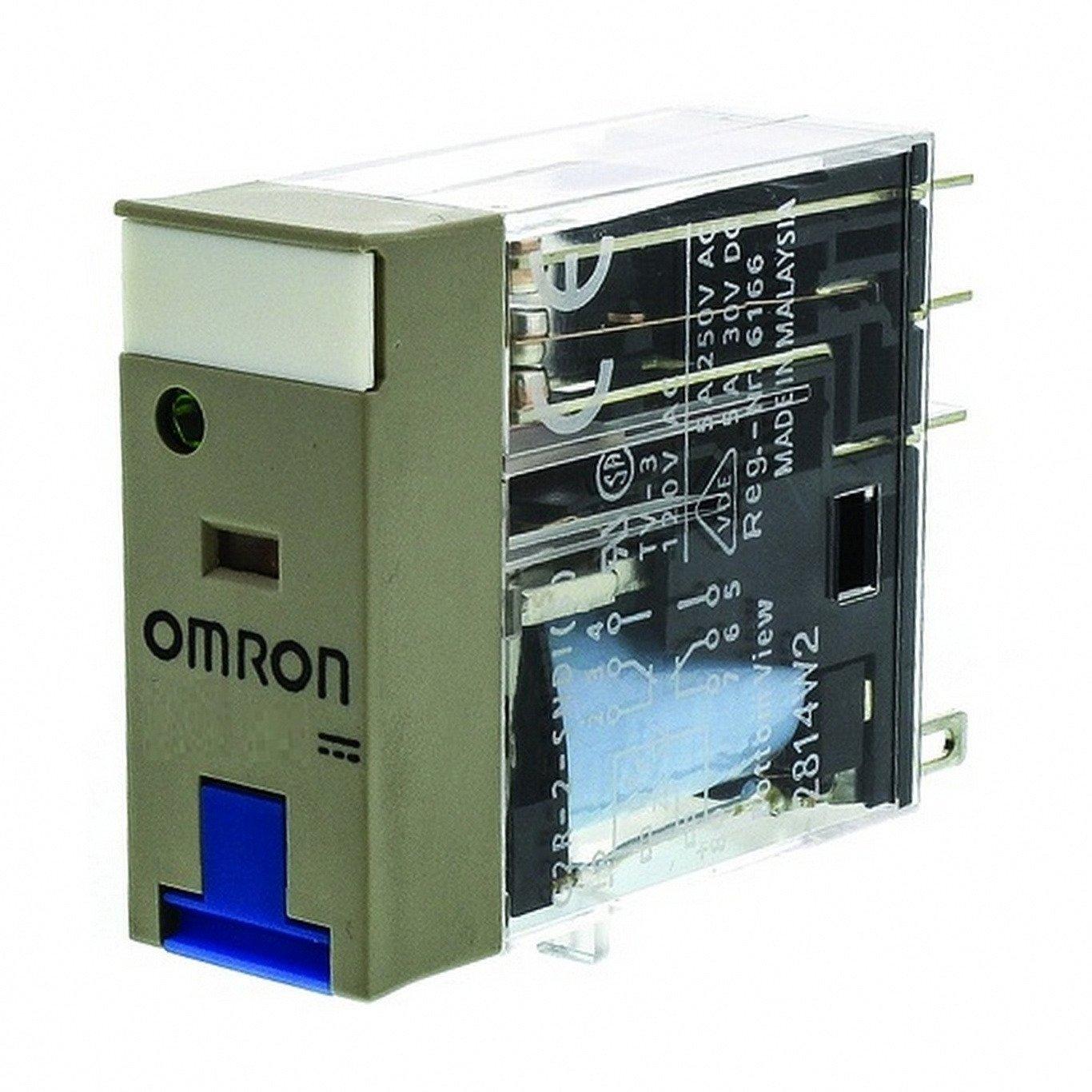 G2R-2-SNDI 24VDC (S), Relais, steckbar 8-polig, 2 Wechsler, 5 A, mechanische und LED-Anzeigen, Spulenschutzbeschaltung,  verriegelbare Prüftaste, , Beschriftungsfläche, Spu