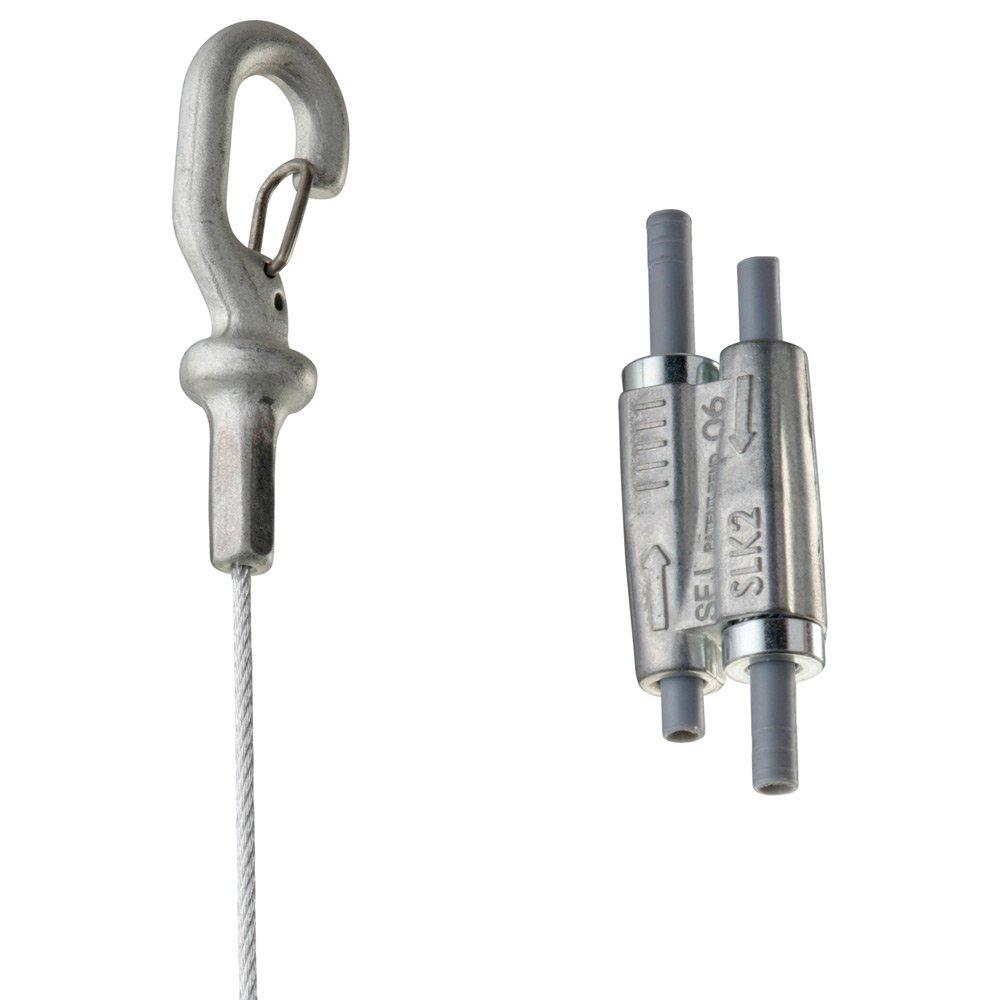 SLK15L2, Stahlseilabhängung 1,5mm mit Hakenendstück – 2&nbsp;m lang – 19,5&nbsp;kg