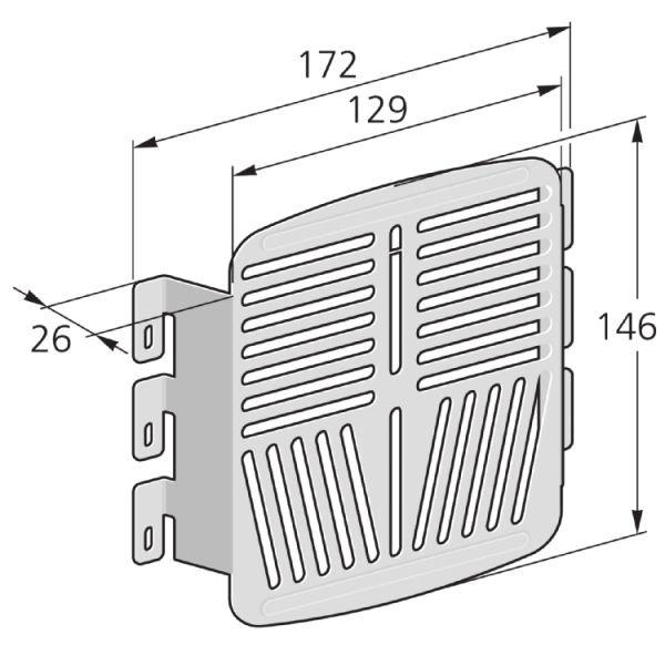 GKMPUX63F, Gitter-Kanal,  Universal Montageplatte X63, Stahl, feuerverzinkt
