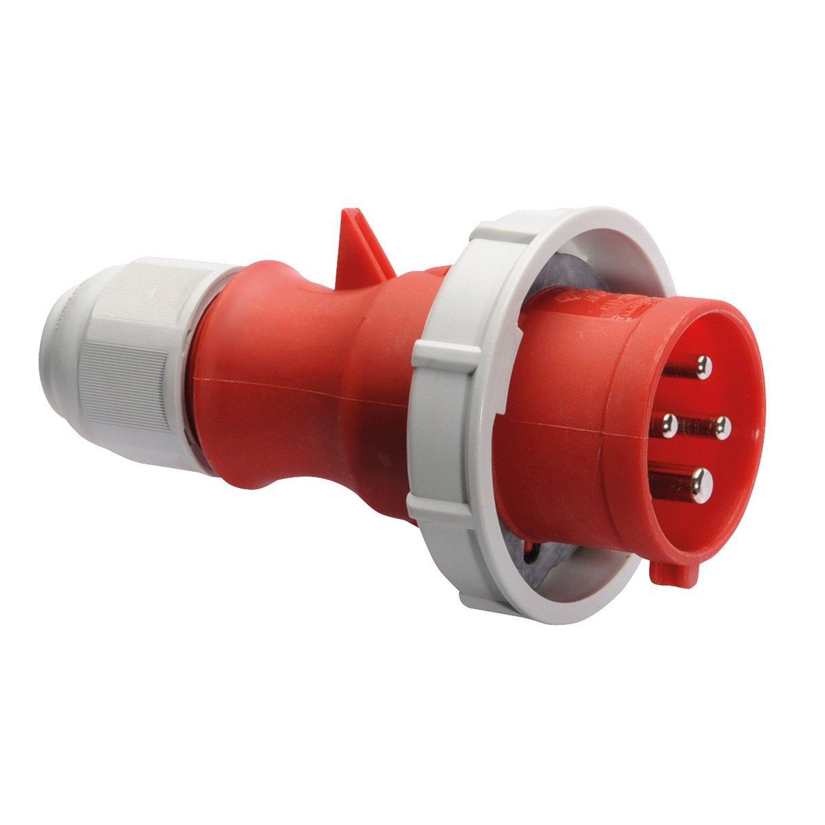210601/CEE-Stecker 32A400V6h4pIP67, Stecker TLS mit MULTI-GRIP Verschraubung 32A 4p 400V 6h, IP67