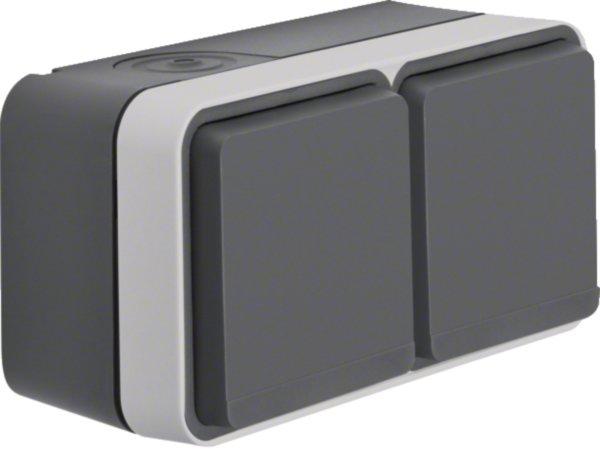 47843515, Steckd. SCHUKO 2f waag 2 SCHIEBER WP gra