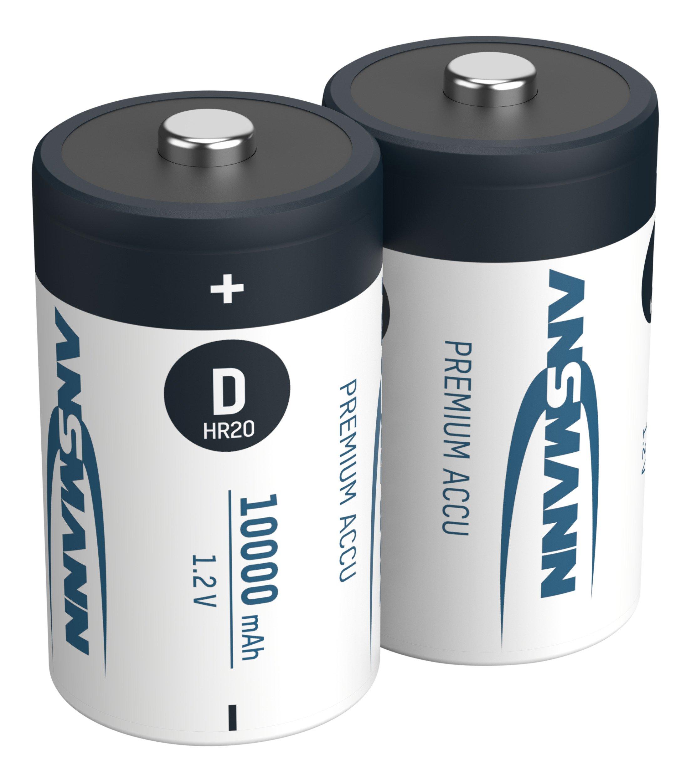 2xMonoD10000mAh, Nickel-Metallhydrid-Akku Mono D / 1,2 V - Hochleistungsakku für mehr Energie