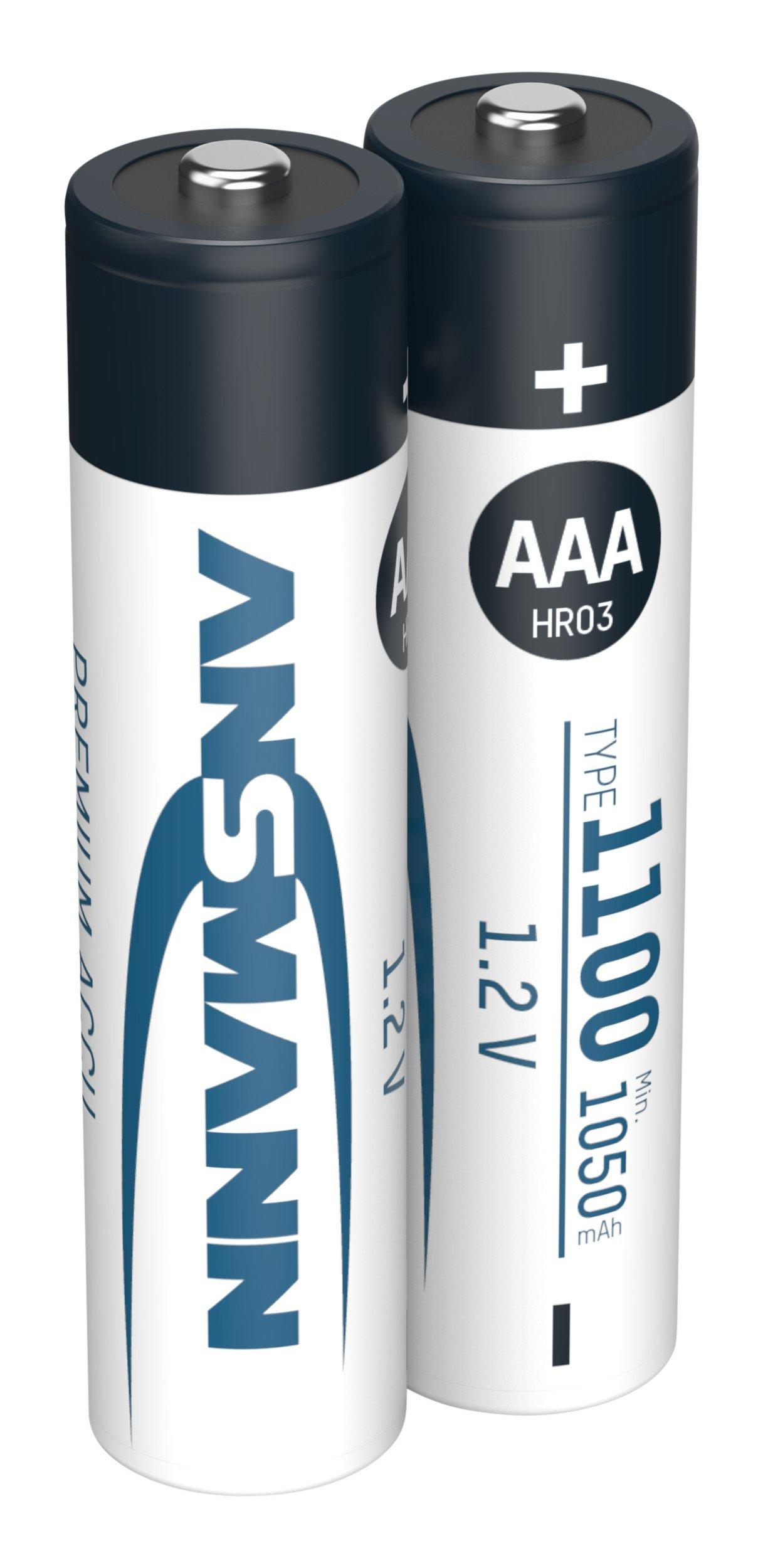2xMicroAAA1100mAh, Nickel-Metallhydrid-Akku Micro AAA / 1,2 V - Hochleistungsakku für mehr Energie