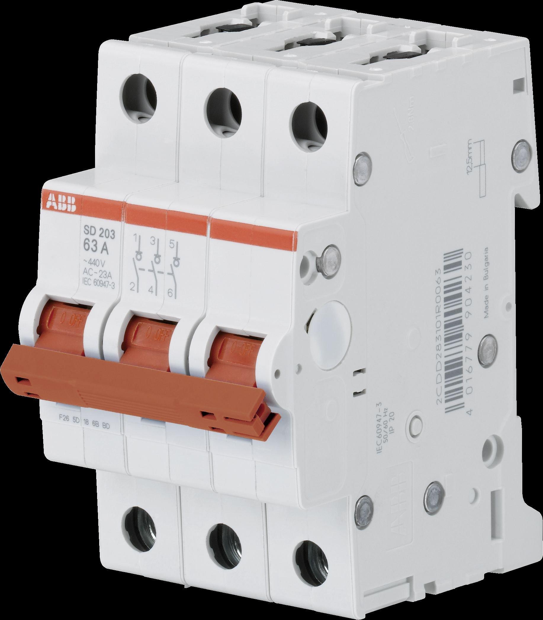 SD203/63, Lasttrennschalter 3P, 63 A