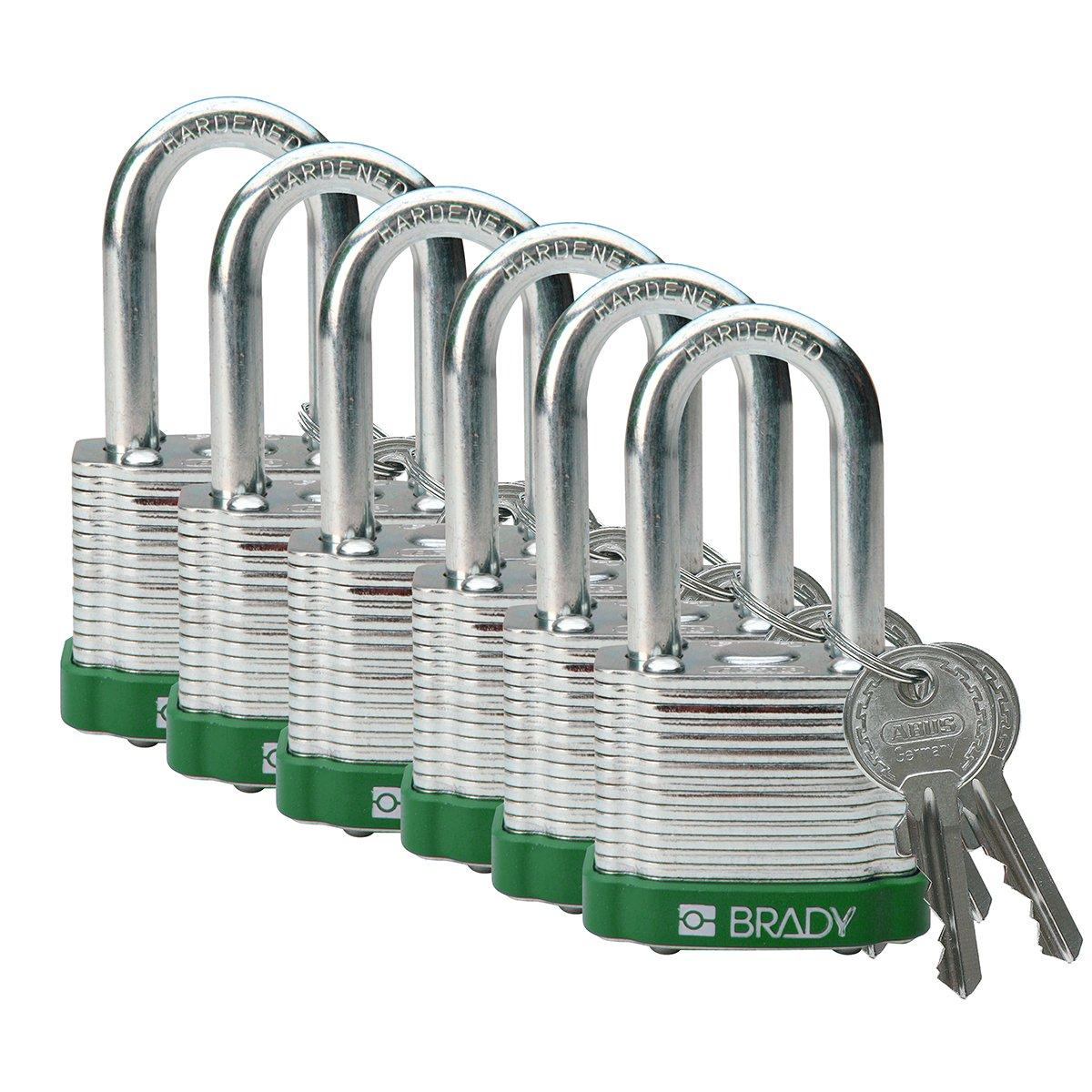 STEEL PADLOCK 38MM SHA KD GREEN/6, Laminierte Stahlvorhängeschlösser – mit Schließzwang
